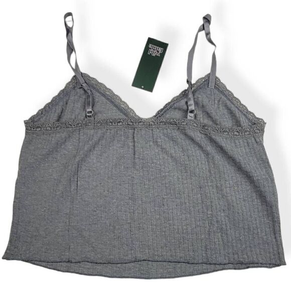 Wild Fable Gray Lace Cropped Cami XS - Picture 2 of 3